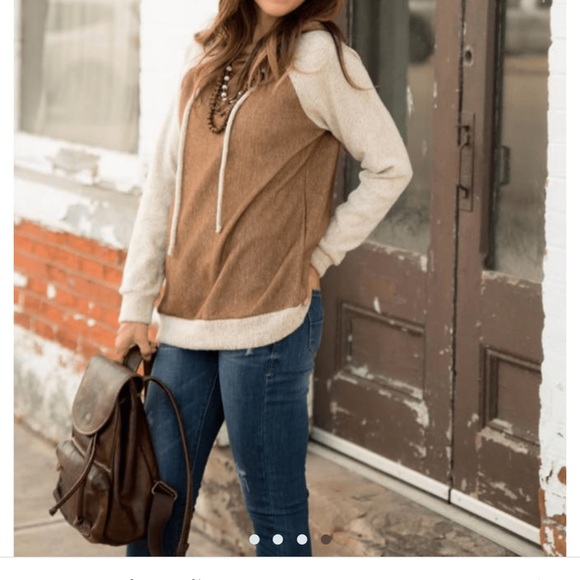 NWOT Cozy Brown and Cream Sweater - Picture 1 of 6
